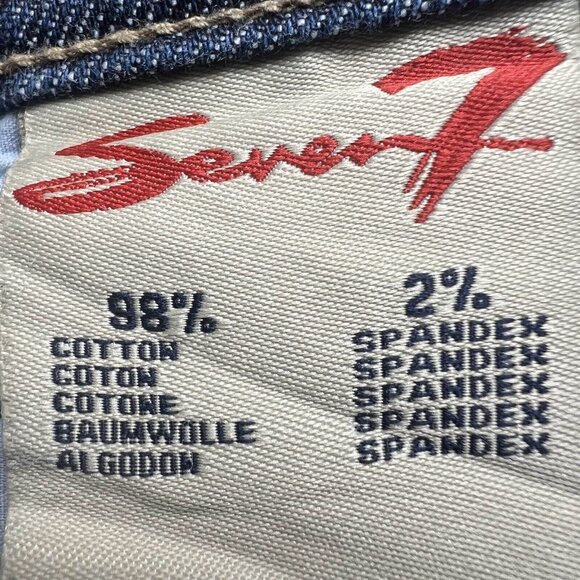 Seven7 Jeans Women 32 Blue Cropped Medium Wash Mid Rise Denim Cotton Casual - Picture 13 of 16